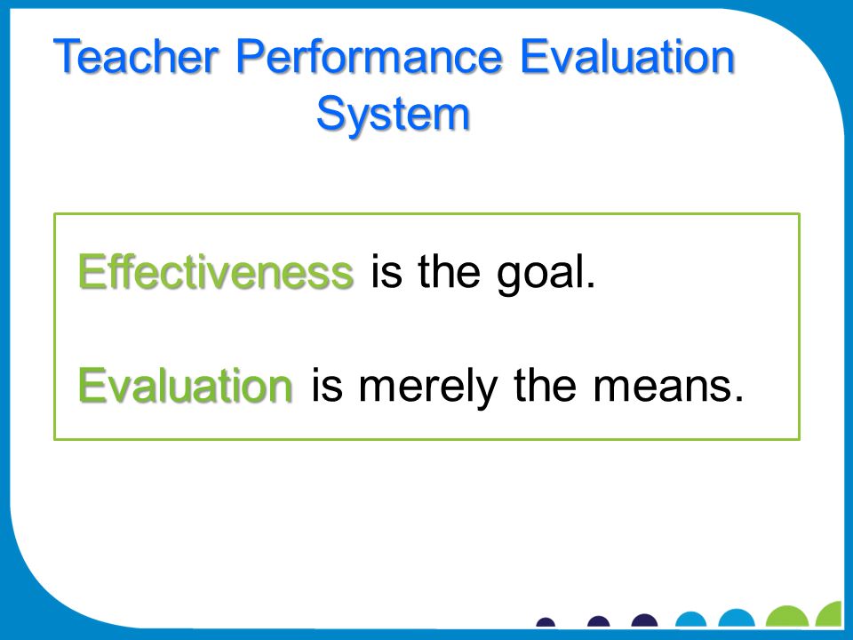 Teacher’s effectiveness vs. efficiency